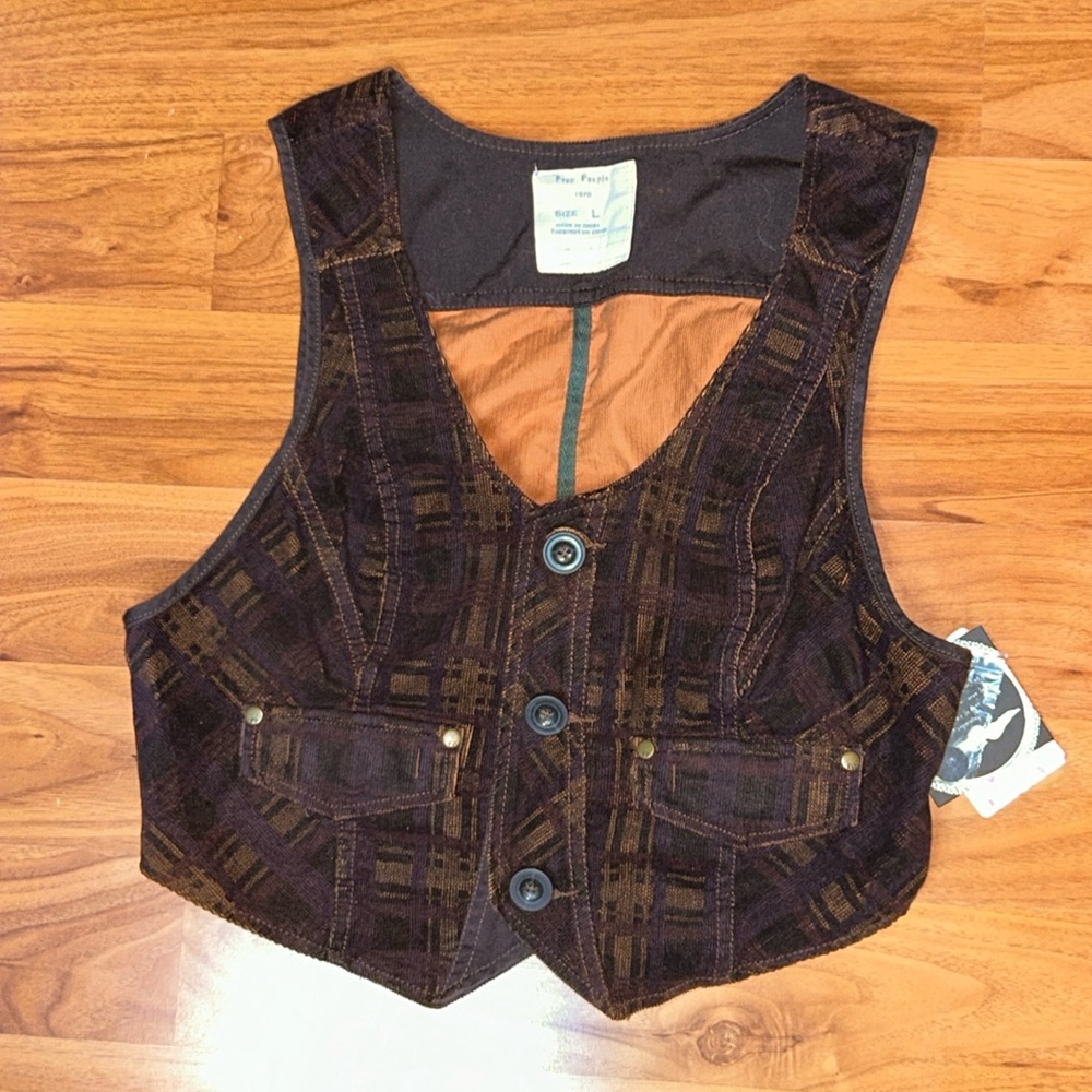 NWT Free People Corduroy Vest